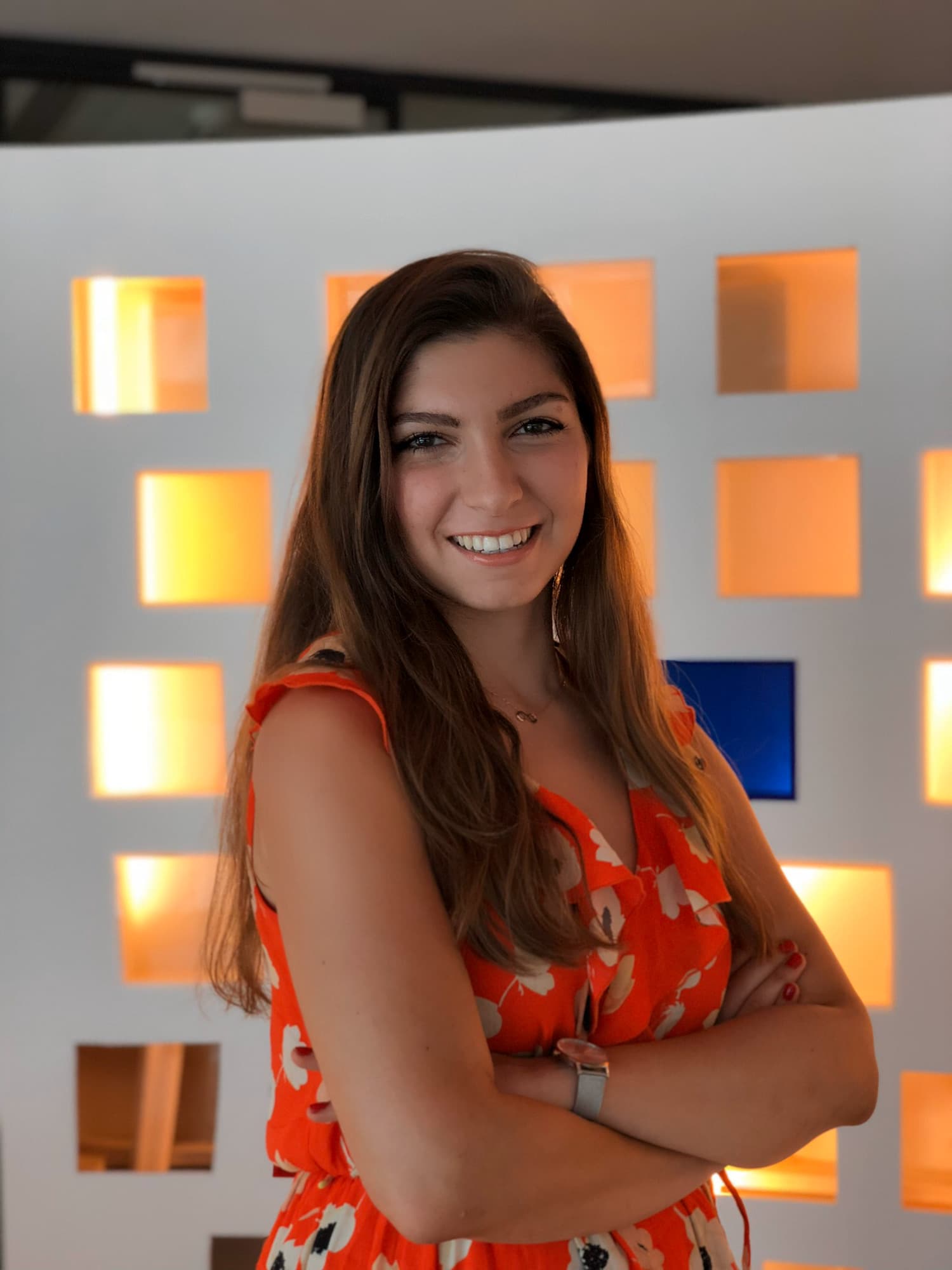 Ecem during her Microsoft internship in Istanbul